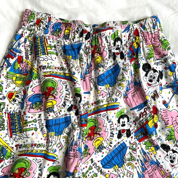 Ken Done For Walt Disney Co. Pants Size L Made in USA High Elastic Waist Lounge - Picture 3 of 9